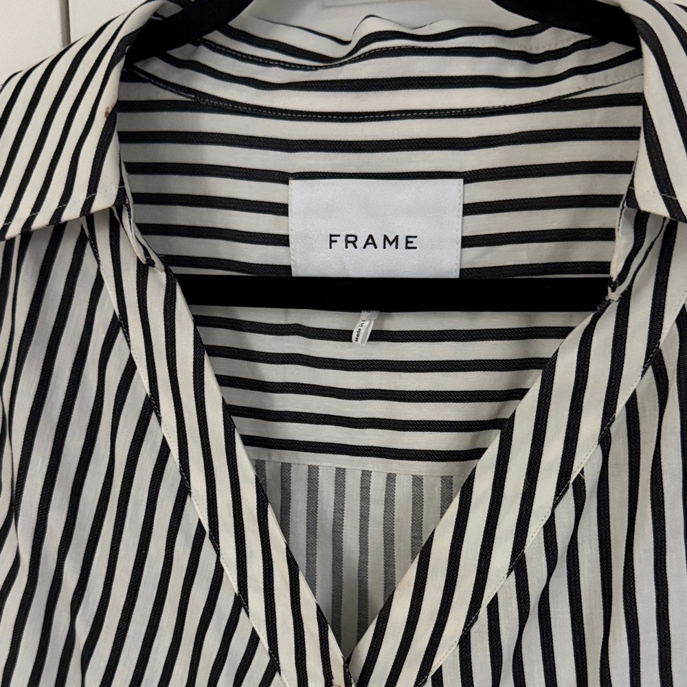 Frame Denim Striped Button Down Shirt - Picture 2 of 6
